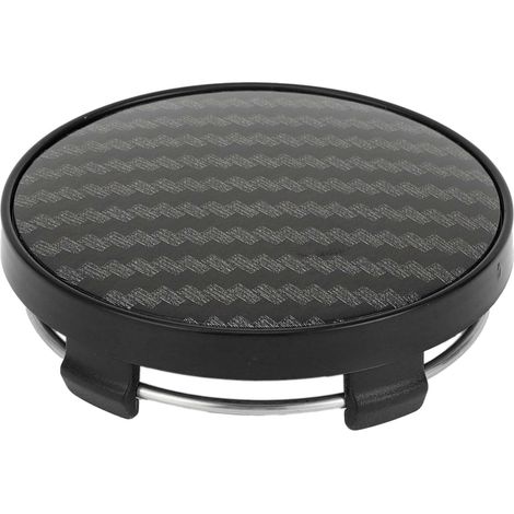 Cache-Moyeu De Roue Noir 1 Pc Motif Fibre De Carbone Matériau: Plastique, Diamètre Extérieur: 60mm, Diamètre Intérieur: 56mm, Hauteur Du Clip: 4mm, Usage: Universel (1/5)