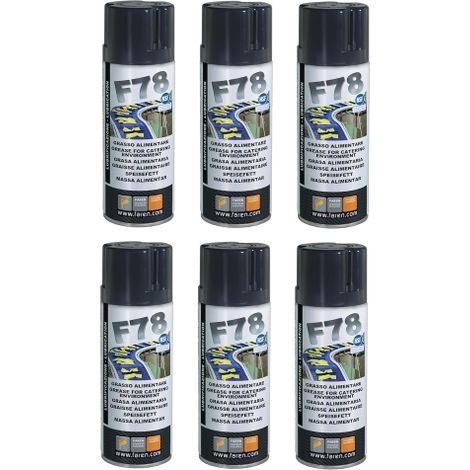 6 X Faren F78 Grasso Spray Atossico Anticorrosivo macchine impianti uso alimentare 400 ML (1/5)