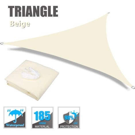 (Beige, 3 x 3 x 3 m) Store extérieur imperméable, protection UV à 98 % (1/5)
