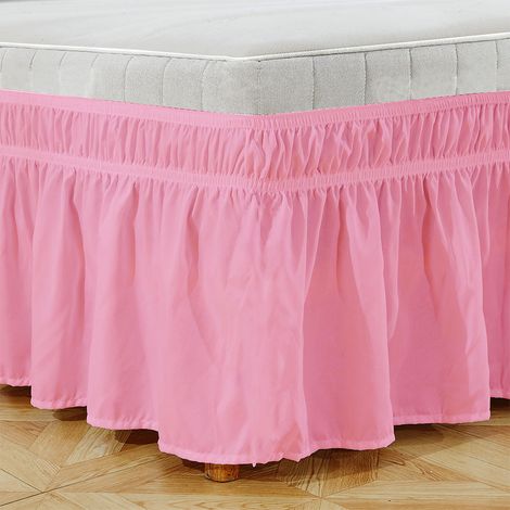 Elastischer Bettrock, waschbar, farbecht, für Zuhause, Hotel, Queensize-Bett (1/5)