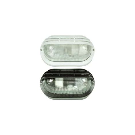 PLAFONIERA A PALPEBRA TRAFORATA- - max 40w IP44 - mm.200x115x100h. colore nero - 2 pezzi SYNTESY
