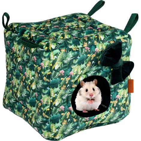 CUBO CASA SOSPESA Topo Ratto Furetto Degu Porcellino d'India 22x22cm (1/5)