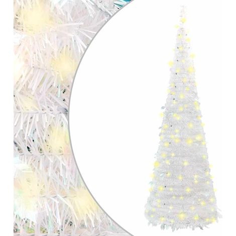 Pop-Up-Weihnachtsbaum Künstlich 50 LEDs Weiß 120 cm
