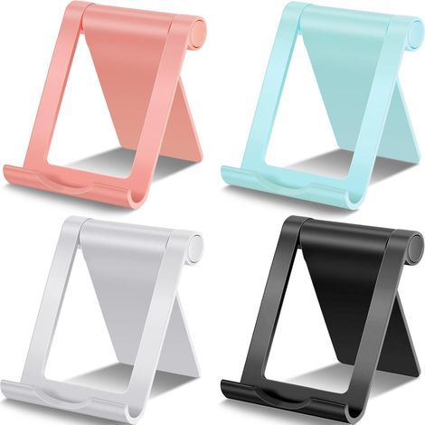 4-teiliger, faltbarer Handyhalter, universeller Smartphone-Ständer mit mehreren Winkeln, Dockingstation, kompatibel mit den meisten Handys (1/5)