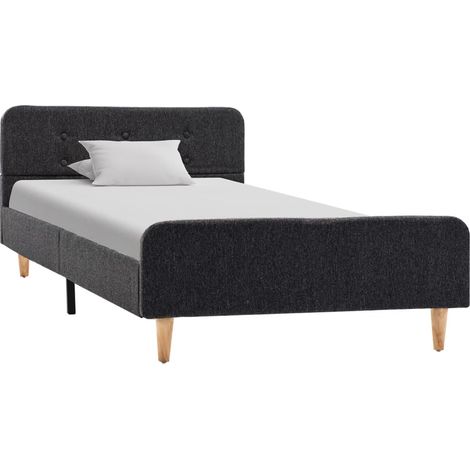 Maison Exclusive - Bettgestell Dunkelgrau Sackleinen 90x200 cm
