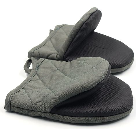 Mini maniques de cuisine, gants de four résistants à la chaleur, maniques antidérapantes avec boucle de suspension, lot de 2, vert armée