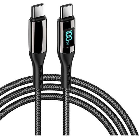 Câble de charge rapide USB-C PD 100 W Noir 3 m (1/5)