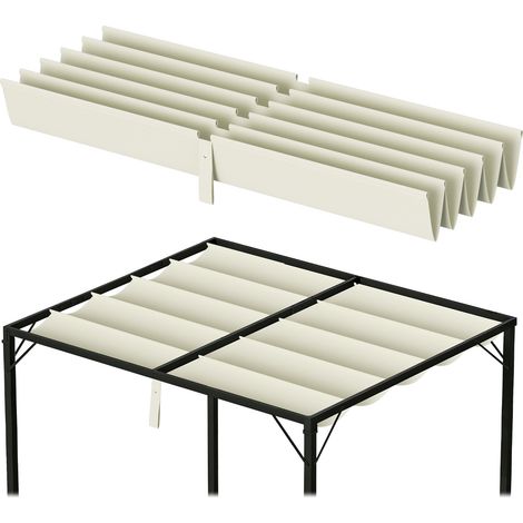 Wolketon 238×259cm Beige Pavillon Ersatzdach für 3×3m Gartenpavillon, Wasserabweisende Dachplane