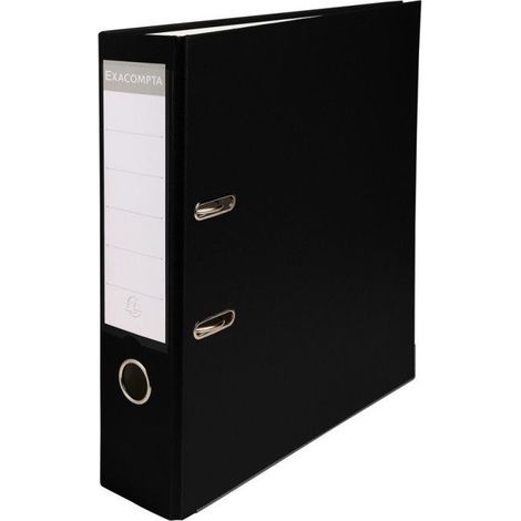 Classeur à levier - M-BUSINESS - Noir - Dos 8 cm - Format A4 - Carton épais (1/3)