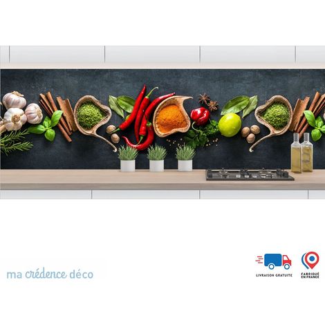 Crédence : Aliments alignés 2 - Alu composite - 245 - 60 (1/3)