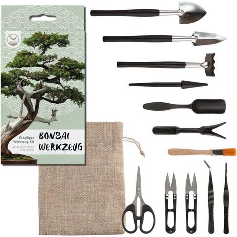 Kit d'outils pour Bonsai 13 pièces avec Sac de Rangement Pratique,Mini Outils de Jardinage pour Les Plantes d'intérieur et Une Culture Professionnelle de bonsais (1/4)