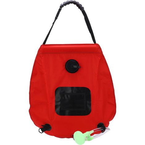 Sac de douche solaire pliable 20L avec tuyau et pommeau de douche pour camping randonnée (1/5)