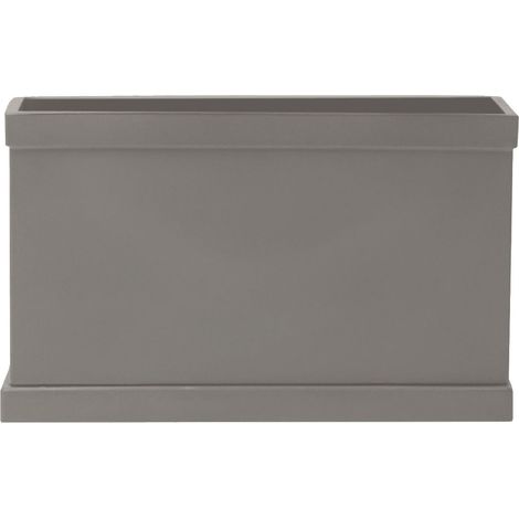 FIORIERA BERENICE, CASSETTA BERENICE, FIORIERA IN RESINA COMPLETA DI SOTTOVASO TORTORAFIORIERA BERENICE,CASSETTA BERENICE,FIORIERA IN RESINA COMPLETA DI SOTTOVASO - Colore: tortora