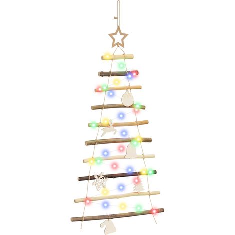 Árbol de Navidad Colgante 90 cm 30 LED Multicolor vidaXL (1/5)