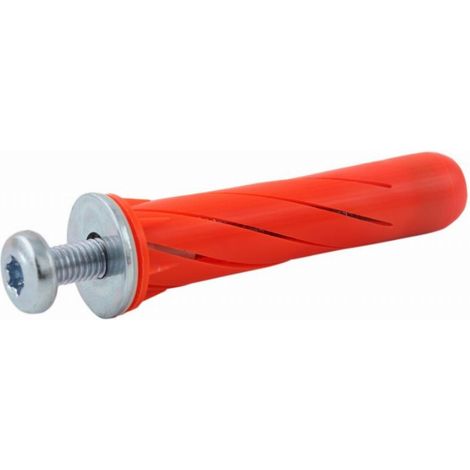 Nylon Twist Multi-Material-Dübel G&B 10x49 mm Zylinderkopfschrauben T25 5x55 mm - Packung mit 25 Stück - 6003
