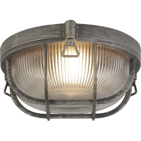 Bulkhead Lampe d'extérieur, aluminium noir argenté, IP44 (1/4)