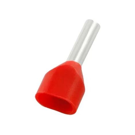 Embout de câblage RS PRO, 2 x 1.0mm², Rouge, longueur 10mm, 2 entrées
