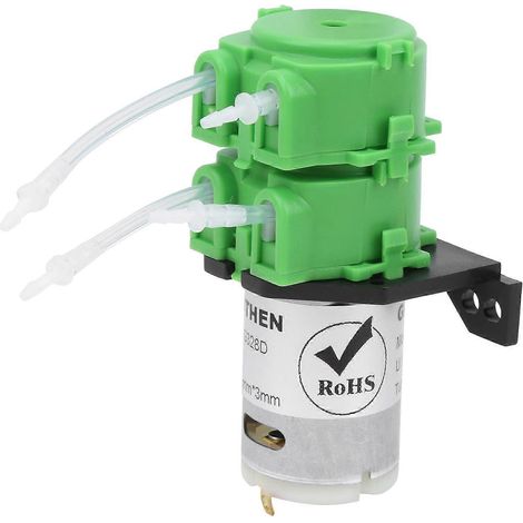 Mini-Peristaltikpumpe mit zwei Pumpenköpfen, Dosierpumpe für Wasserzirkulation, 1 x 3 mm, für viskose und nicht viskose Flüssigkeiten (DC)