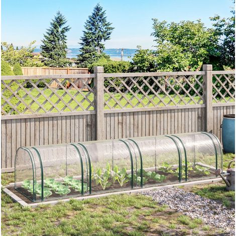 Serra tunnel 395 x 100 x 80 cm con 4 finestre e cerniera, PVC trasparente HAVRYA (1/5)