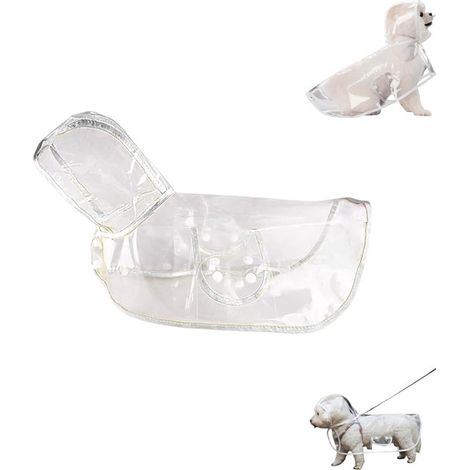 pièce - Imperméable pour animaux - Taille M - 25 x 22 x 1 cm - Imperméable pour chiens - Imperméable à capuche pour chiens - Ajustable et léger - Imperméable et coupe-vent - Convient aux chiens et cha (1/5)