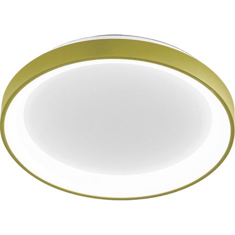 Krizia Lampada a Soffitto LED 50W, Finitura Verde Salvia, Dimmerabile CCT 3000K-4000K, Alluminio con Diffusore in Acrilico Opale - Gealuce (1/2)