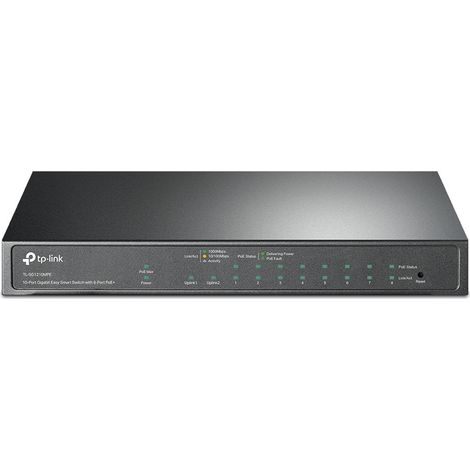 TP-Link TL-SG1210MPE switch di rete Gestito L2 Gigabit Ethernet (10/100/1000) Supporto Power over Ethernet (PoE) Nero