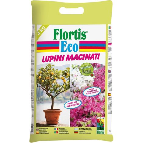 CONCIME A BASE DI LUPINI MACINATI 4 KG FLORTIS per agrumi olivi e ornamentali (1/4)