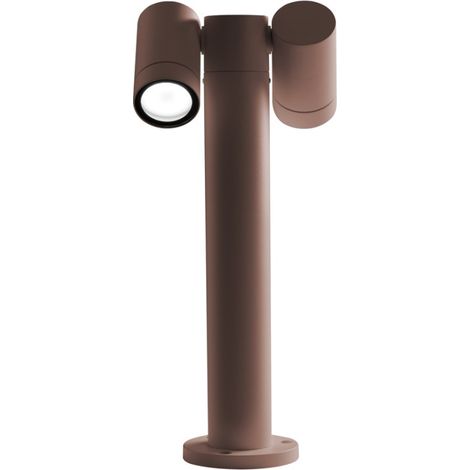 Lampioncino esterno gea led ges1112 45h gu10 led marrone lampada terra spot orientabile classica alluminio