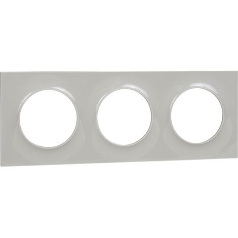 Plaque de finition Odace Styl 3 postes entraxe 71mm sable (S520706B)