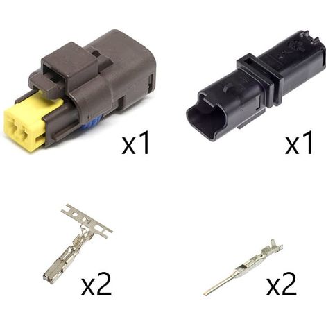 Kit Connettore Miniseal maschio femmina 2 vie nero