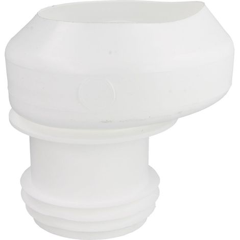 Raccord WC excentrique 33 mm 100x90 i/e blanc, pour WC avec sortie intérieure