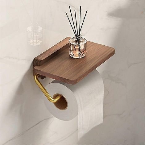 Distributeur de papier toilette mural en acier inoxydable, accessoire de salle de bain, porte-rouleau de papier essuie-mains et porte-serviettes. (1/5)