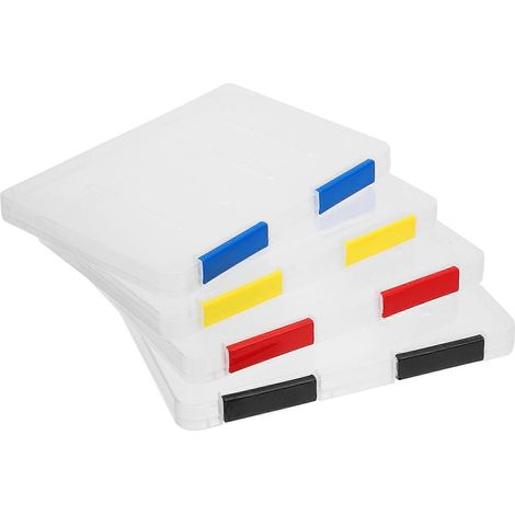 4er-Pack Ablageboxen, transparente Ablageboxen, Dokumentenbehälter fürs Büro (1/3)