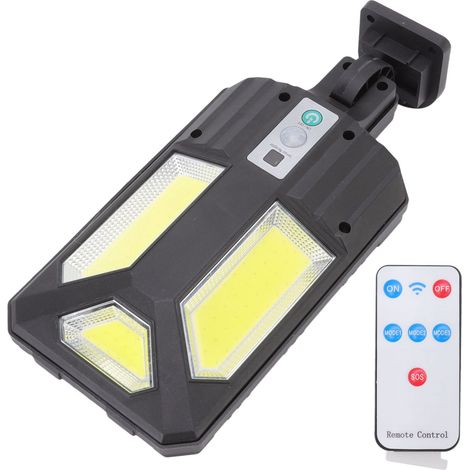 Applique solaire murale étanche IP65, 3000 lm, batterie 2400 mAh, détecteur de mouvement, lampe extérieure pour allée et jardin. (1/5)