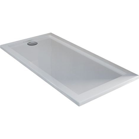 Piatto doccia in acrilico bordato bianco lucido mod. Flower 75x160x4 cm rettangolare