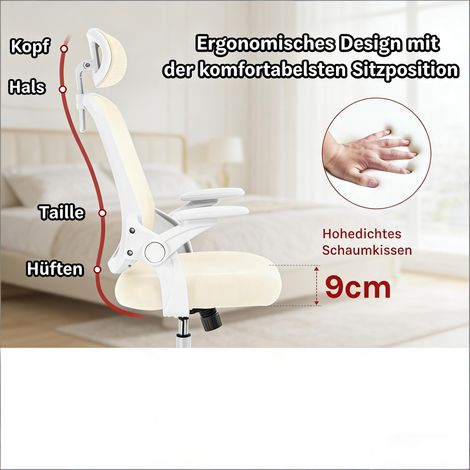 Fauteuil de bureau à dossier haut, chaise ergonomique pour ordinateur, siège de conférence, chaise de travail professionnelle (uniquement chaises de bureau) (1/5)