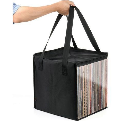 Boîte de rangement pour disques vinyles, peut contenir des disques vinyles de 30 cm (12 pouces). (1/5)