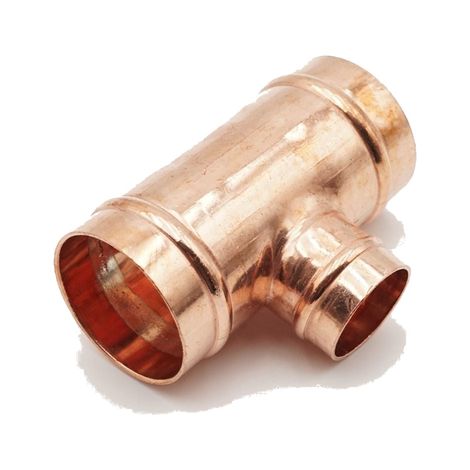 Premium Copper Solder Ring Reduced Tee 42mm x 28mm Fittings (1/2)