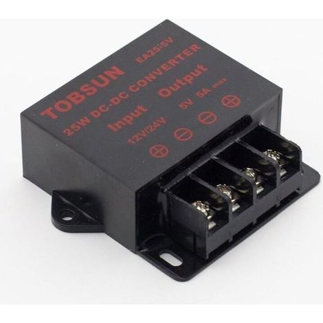Converter Power Supply Transformer DC DC Voltage 12V24V to 5V 5A 25W DC Step Down Converter Adjustable for LED Screens, Automobiles, Power etc. (1/4)