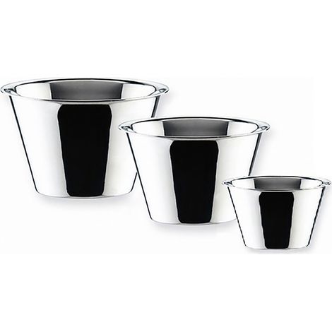 Flanero liso de acero inoxidable - 8 cm