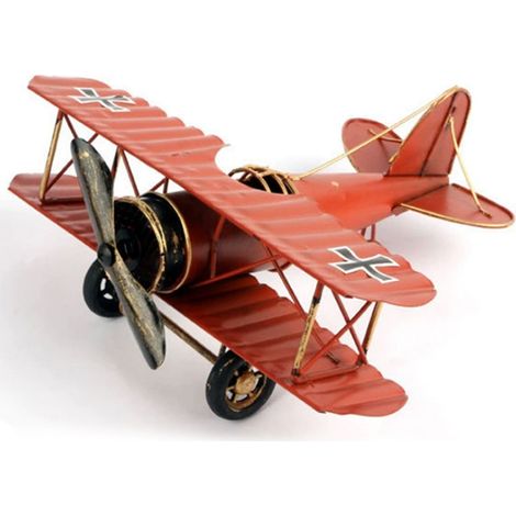 Maquette d'avion rétro, biplan vintage délicat, artisanat pour la décoration intérieure ou de café (1/5)