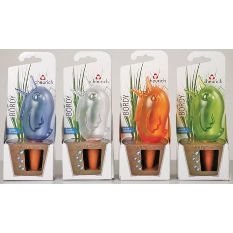 Ensemble de 4 globes d'arrosage Scheurich, distributeurs d'eau pour fleurs Bördy - H15cm/90ml