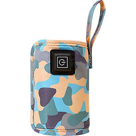 Chauffe-biberon USB, sac isotherme, température réglable, portable, 5V 2A, bleu (1/5)