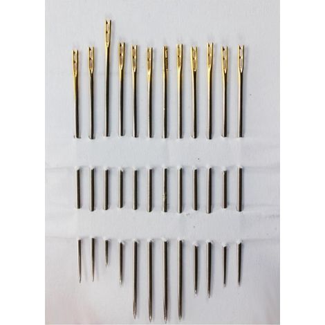 Self-Threading Sewing Needles Set, 12 Pack Stainless Steel (1/5)