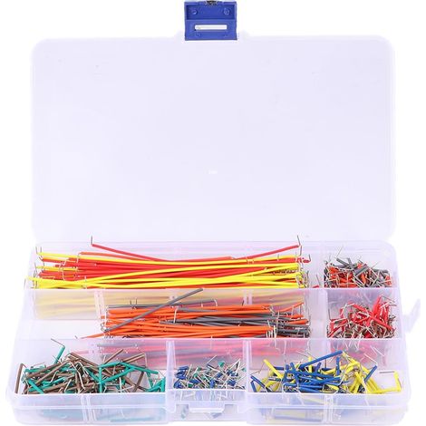 Kit de 540 Fils et Soudure de Circuits de Préformés en Aluminium Cuivre, Câble Flexible Boîte de Rangement Transparente pour Plaque D'essai pour Prototypage (1/5)