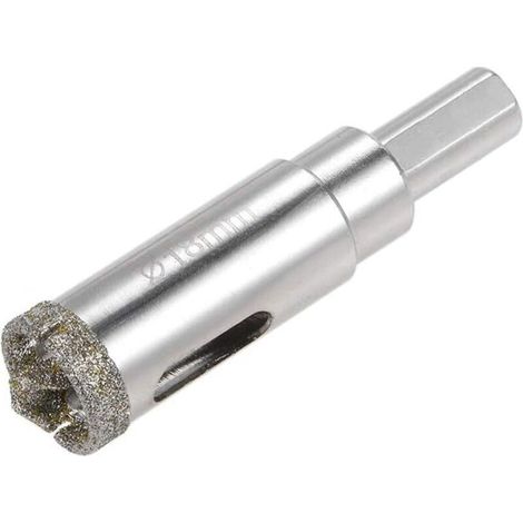 RHG Diamant Foret de scie cloche en verre avec embout pilote central pour verre, céramique carrelage 18mm (1/5)