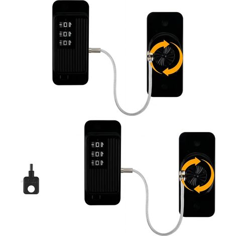 Verrous de Réfrigérateur à Combinaison Adhésive pour Enfants, Cadenas Frigo Serrures de Sécuritépour Fenêtre pour Congélateur, Tiroir Armoire Placards (1/5)