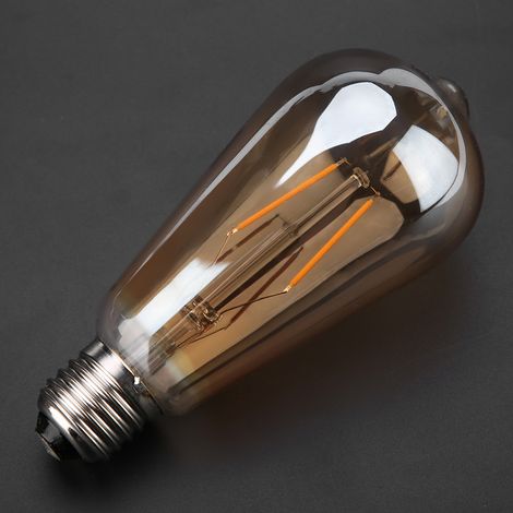 E27 Braune Glas-Retro-LED-Lampe, 2 W, Beleuchtung/Dekoration für Cafés (1/5)