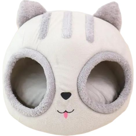 Panier pour chat et chien - 38x38x35cm - Blanc - Rond - Intérieur (1/5)