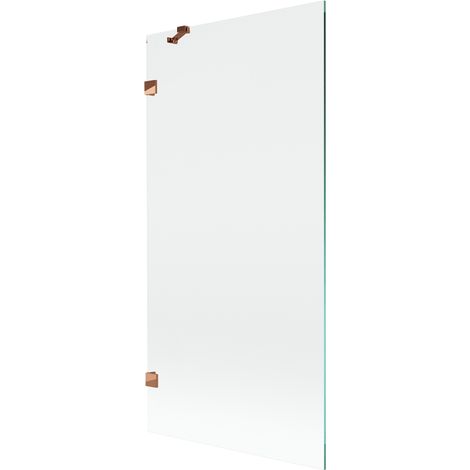 Mexen Lunar Duschwand, 1-flügelig, 90 x 150 cm, transparent, Roségold - 897-090-000-60-00